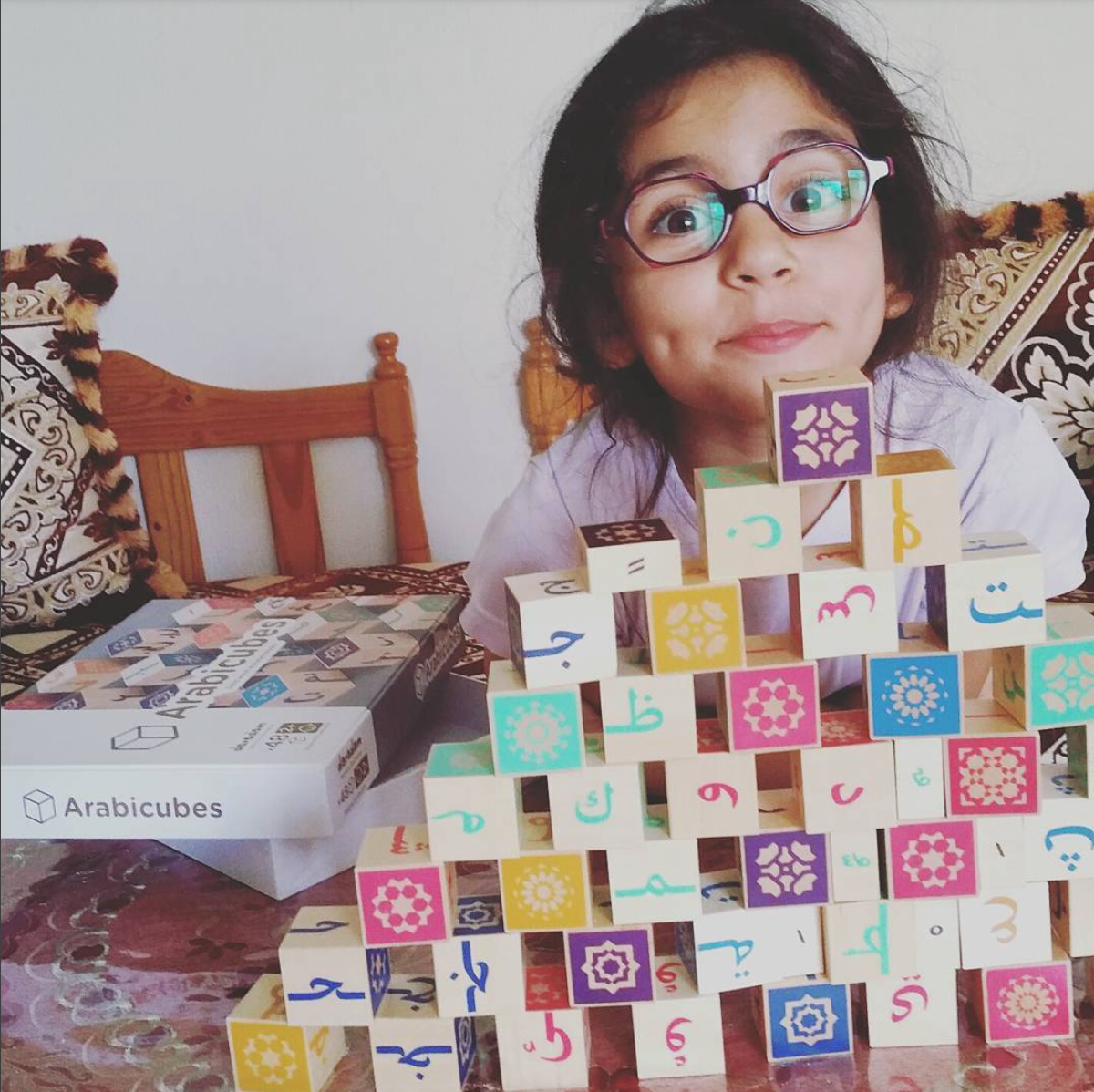 Arabicubes wood block alphabet arabic 